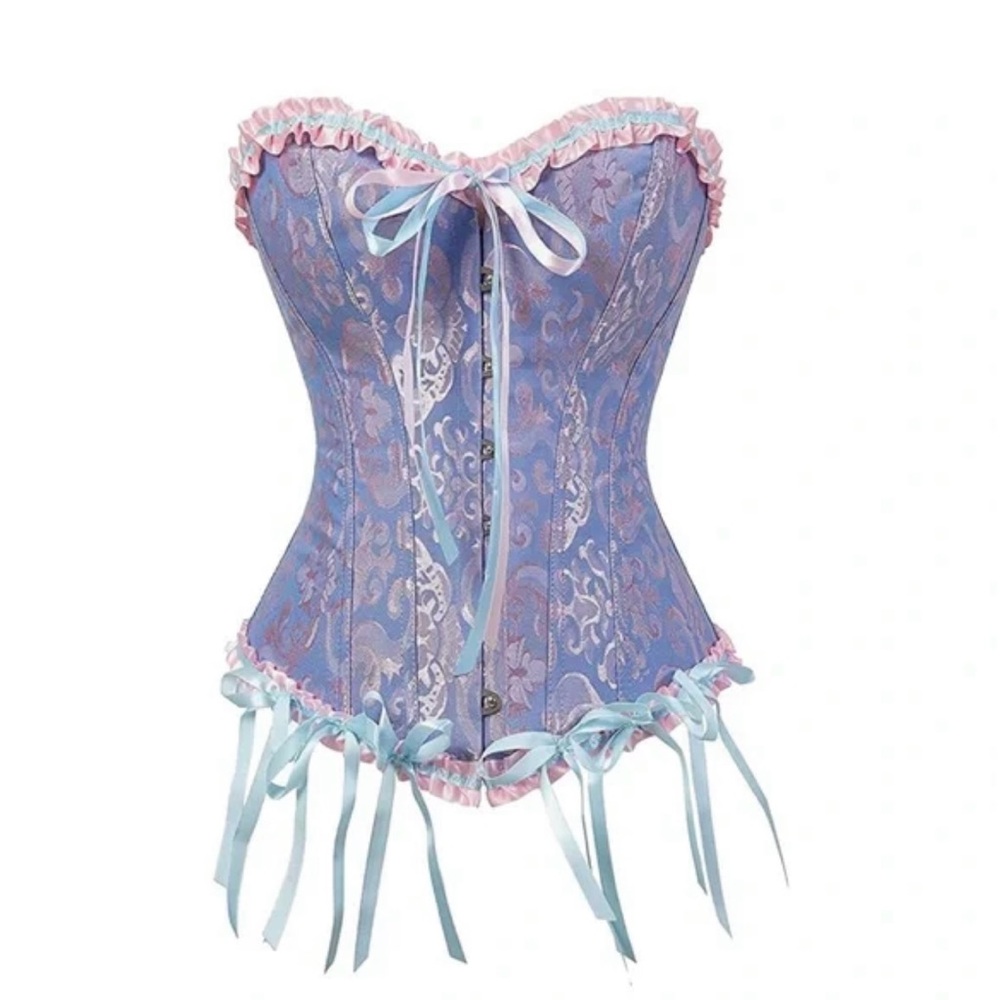 Like-New Pink and Blue Bustier/Corset Princess Halloween Costume SMALL